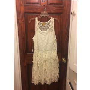 White plus size dress